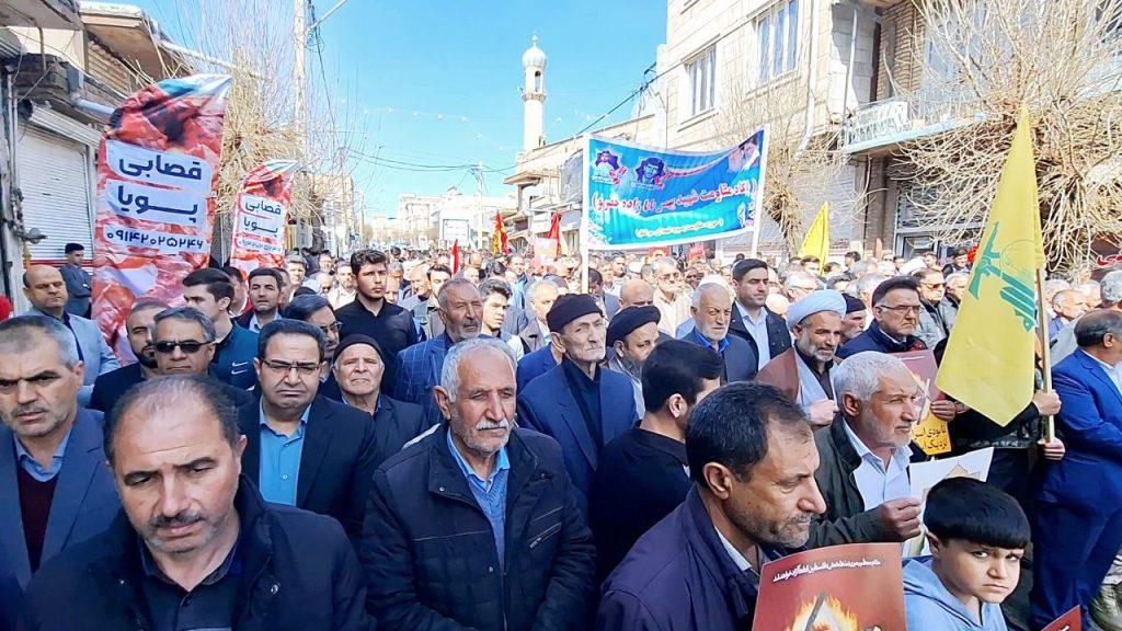 خروش مردم انقلابی و ولایت مدار منطقه آزاد ماکو در راهپیمایی روز قدس