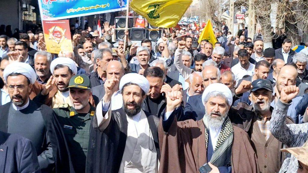 خروش مردم انقلابی و ولایت مدار منطقه آزاد ماکو در راهپیمایی روز قدس
